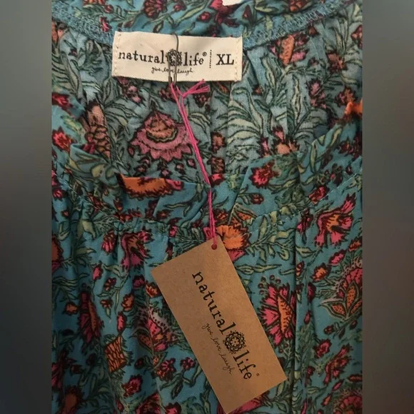 Natural Life Harley Mini Dress - Magenta Mixed Floral NWT - Picture 9 of 10